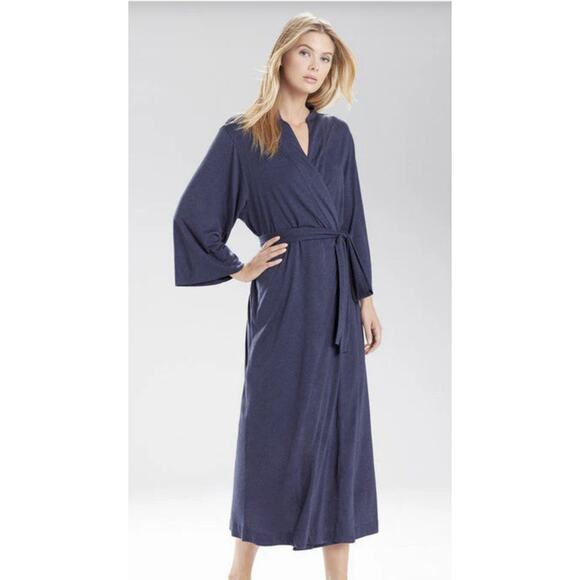 Natori Shangri-La Tencel Robe Women’s Size Medium Modal Blue Kimono Sleepwear - Picture 1 of 10